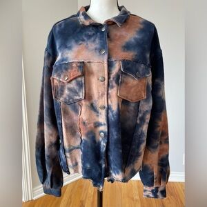 Natural Life New with tag Laney Tie Dye jacket size L/XL outdoor festival NWT
